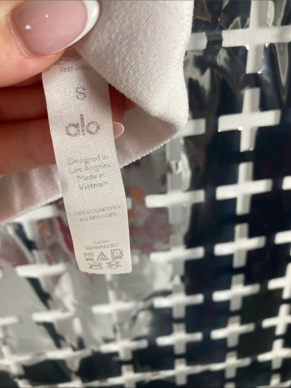 ALO Yoga White Tie-Back Bralette
